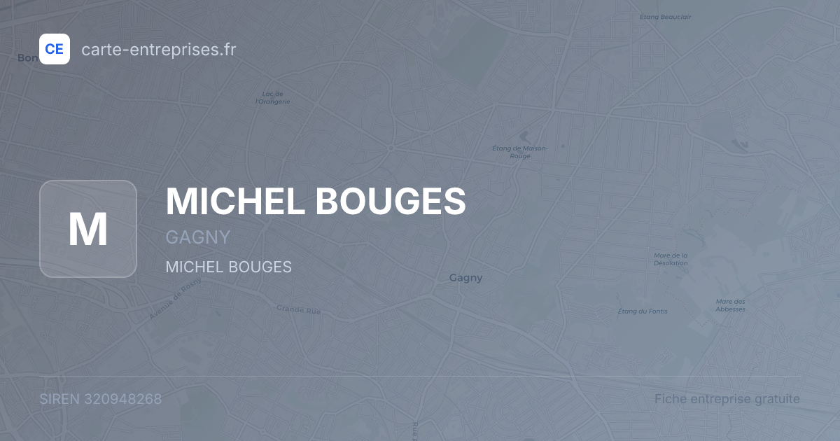 MICHEL BOUGES — 320948268 — fiche entreprise