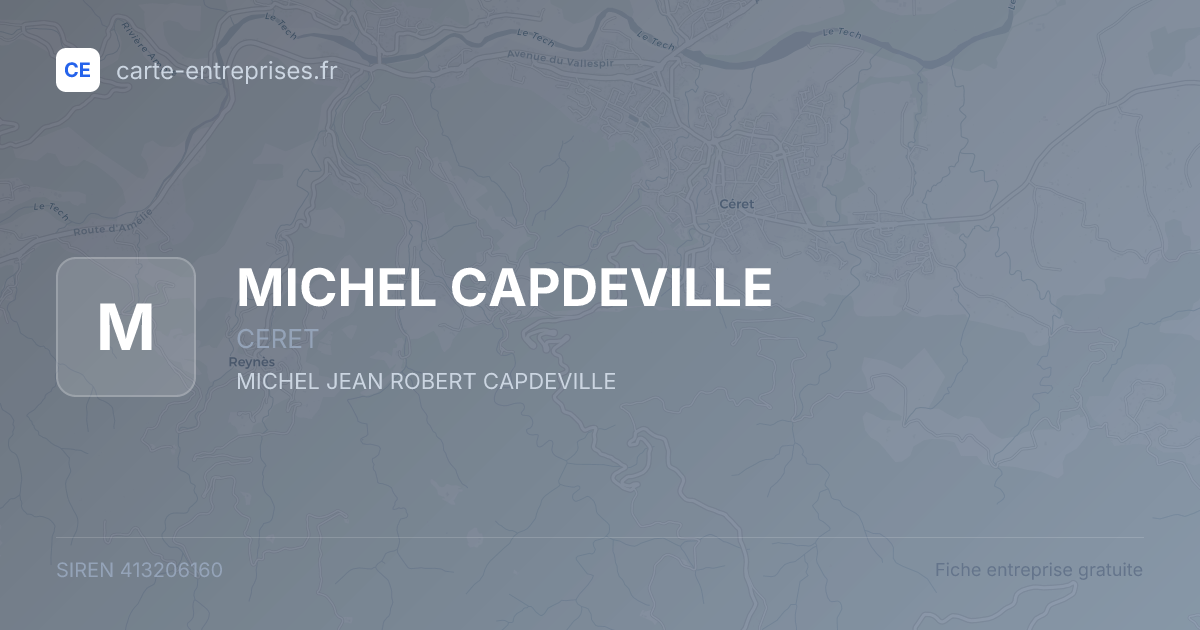 MICHEL CAPDEVILLE — 413206160 — fiche entreprise