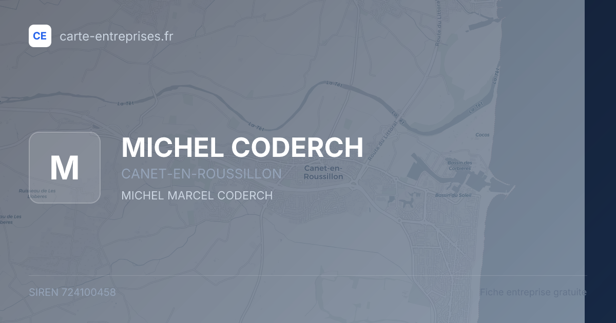 MICHEL CODERCH — 724100458 — fiche entreprise