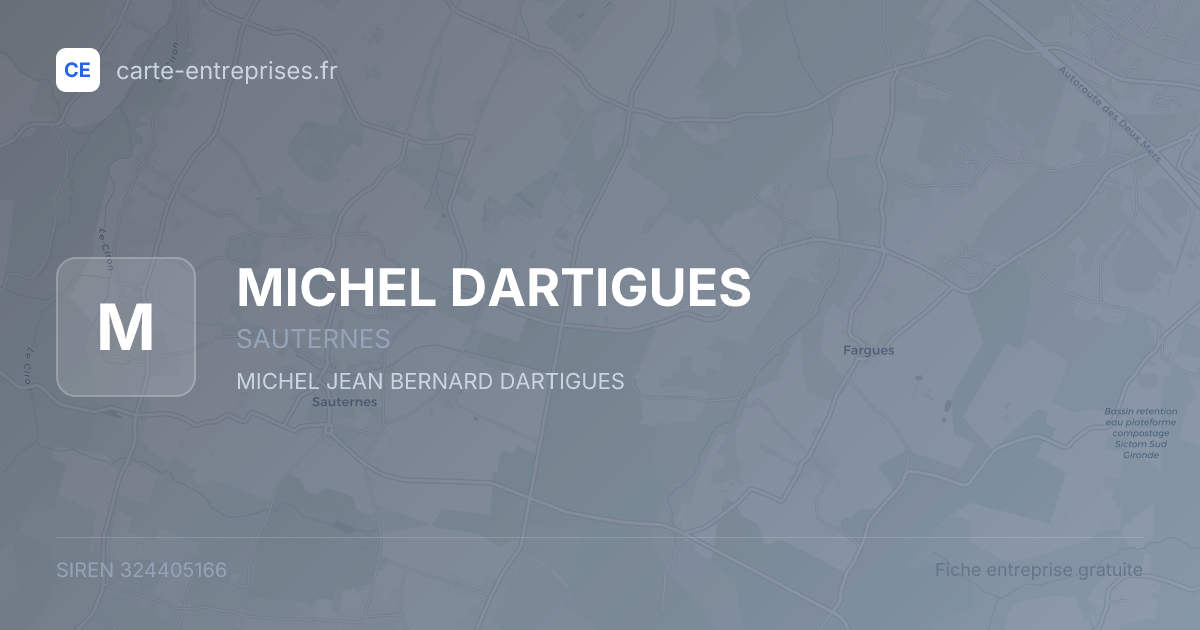 MICHEL DARTIGUES — 324405166 — fiche entreprise