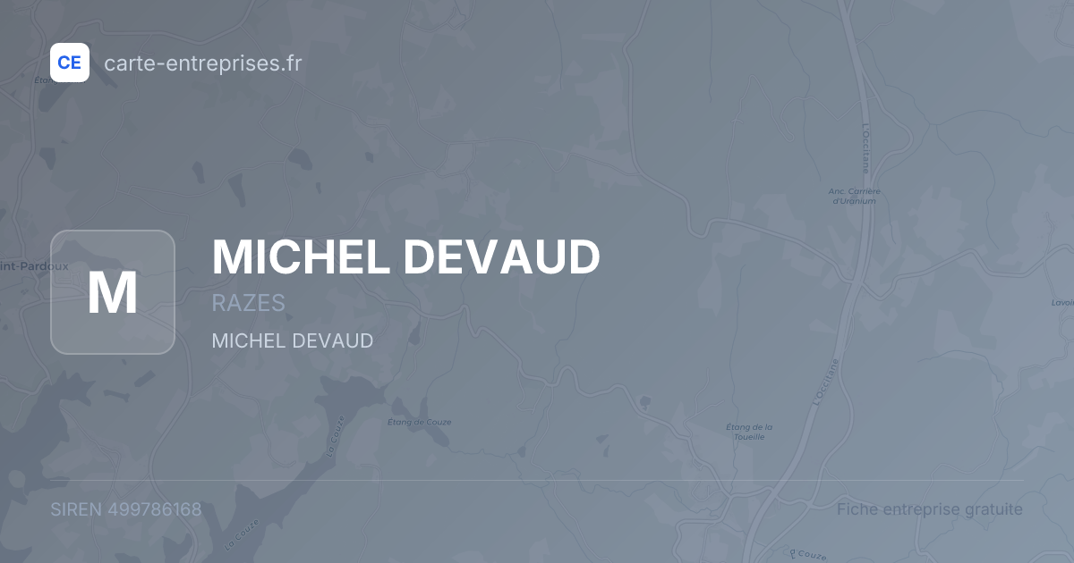 MICHEL DEVAUD — 499786168 — fiche entreprise