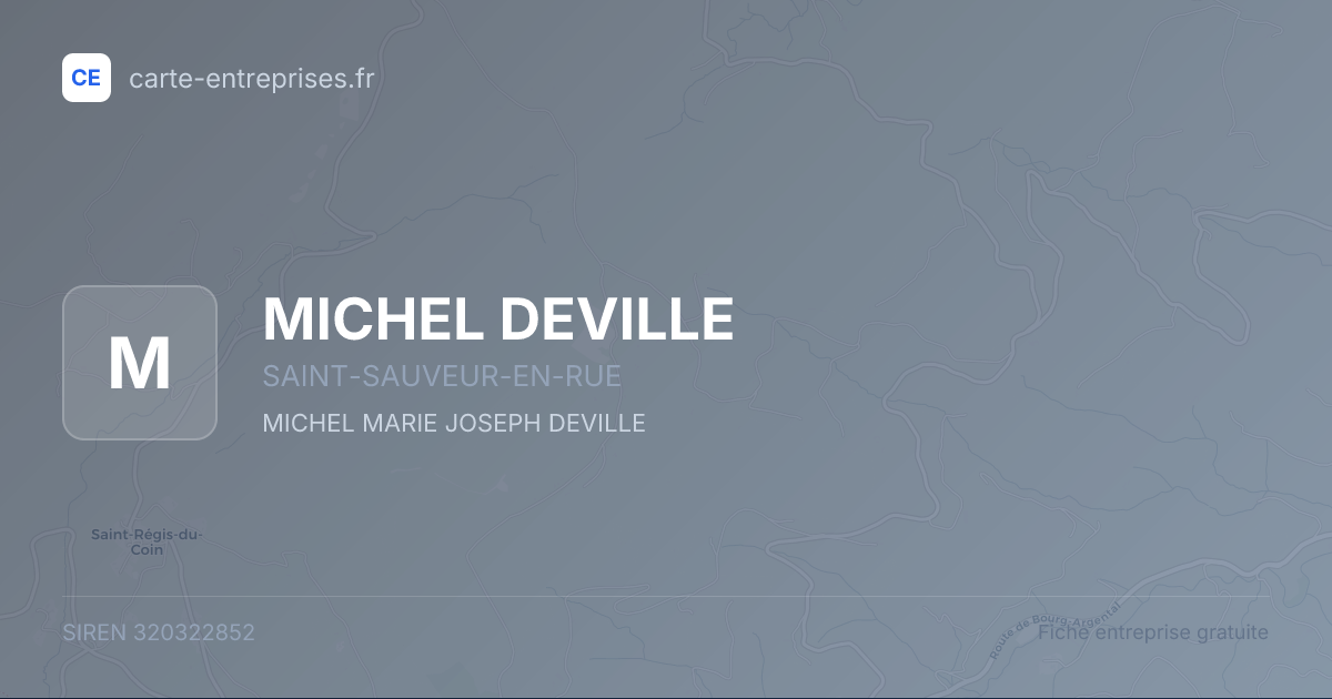 MICHEL DEVILLE — 320322852 — fiche entreprise