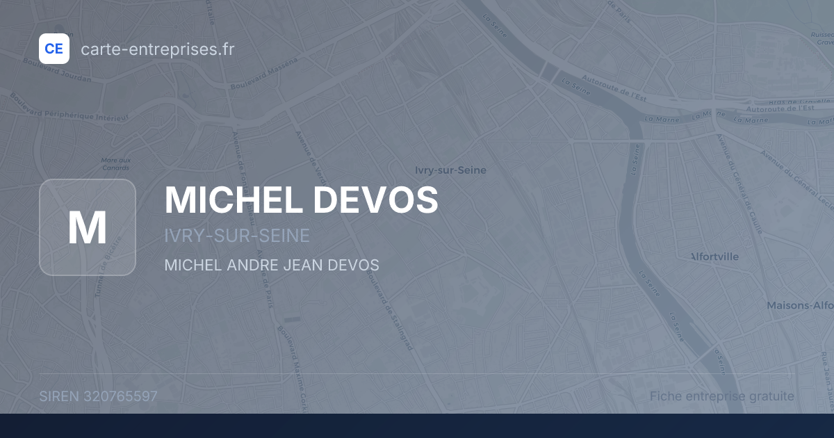 MICHEL DEVOS — 320765597 — fiche entreprise