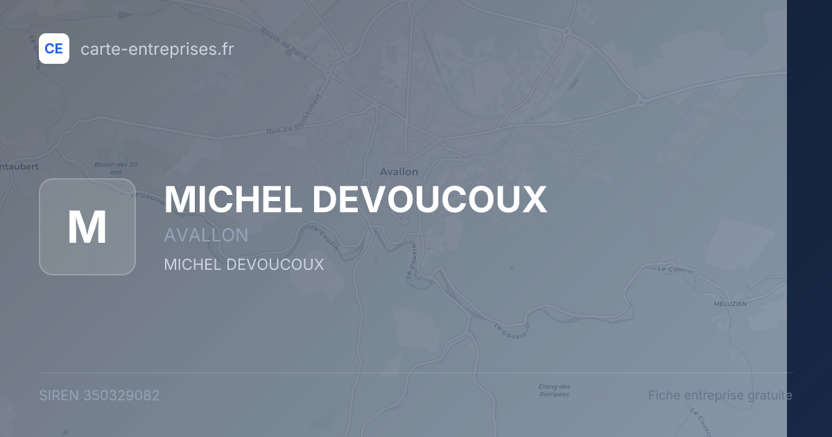 MICHEL DEVOUCOUX — 350329082 — fiche entreprise
