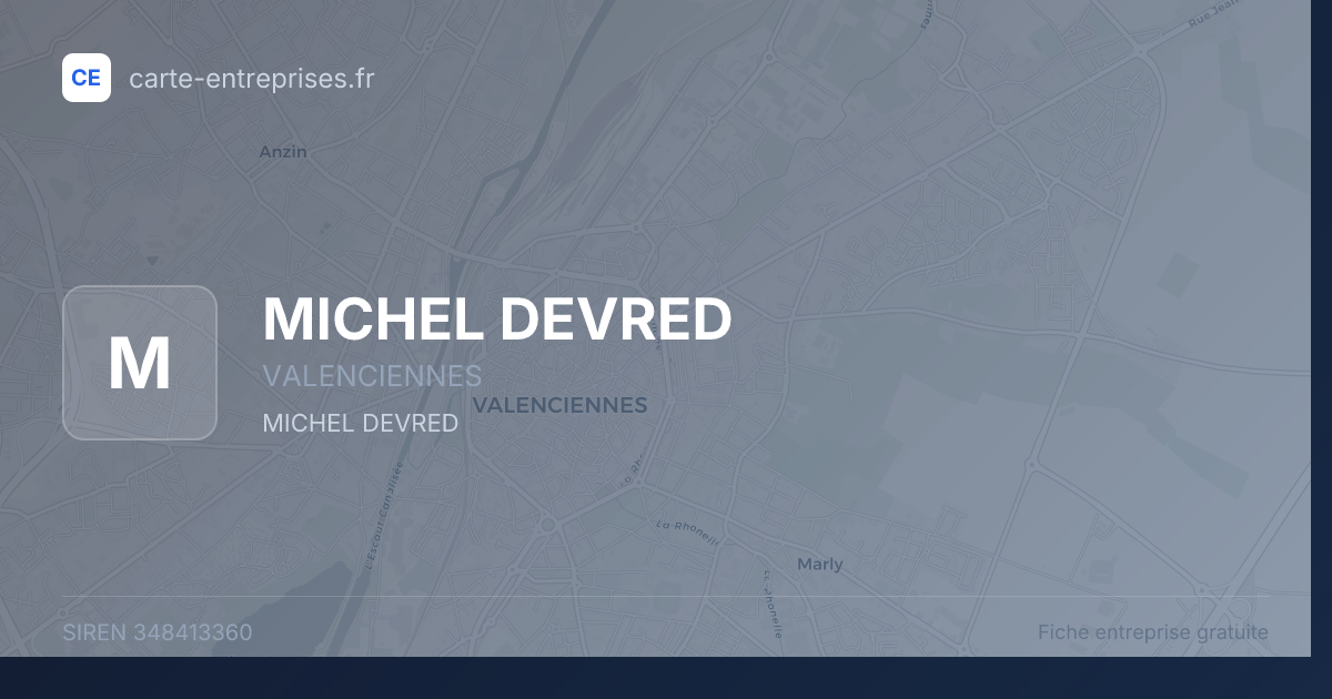 MICHEL DEVRED — 348413360 — fiche entreprise