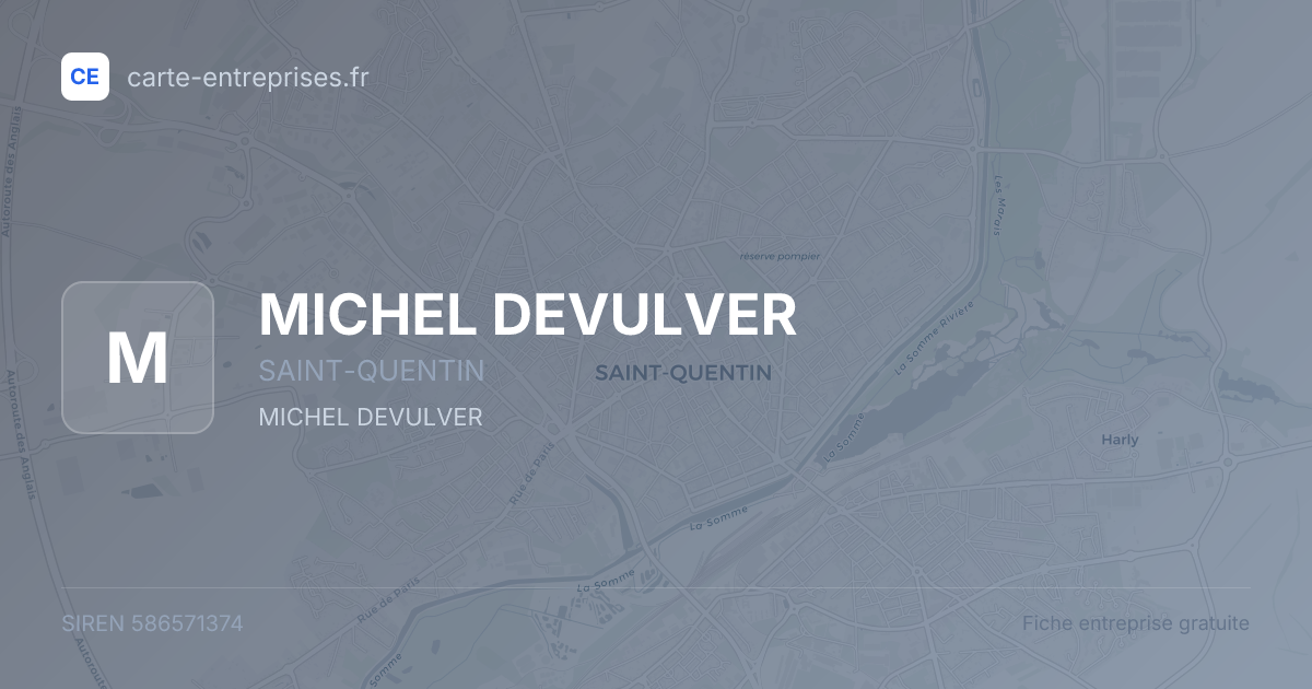 MICHEL DEVULVER — 586571374 — fiche entreprise