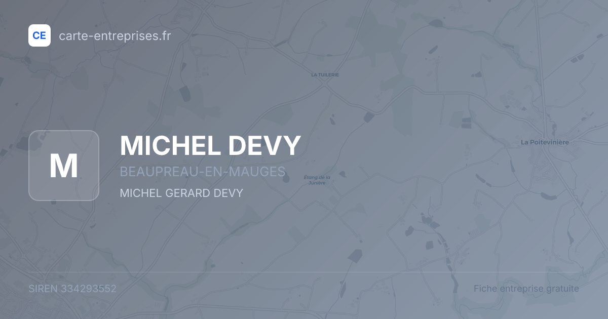 MICHEL DEVY — 334293552 — fiche entreprise
