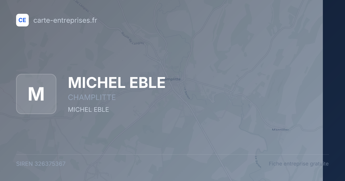 MICHEL EBLE — 326375367 — fiche entreprise