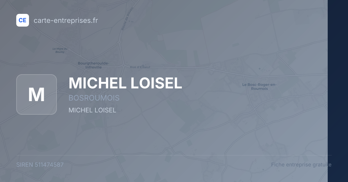 MICHEL LOISEL — 511474587 — fiche entreprise