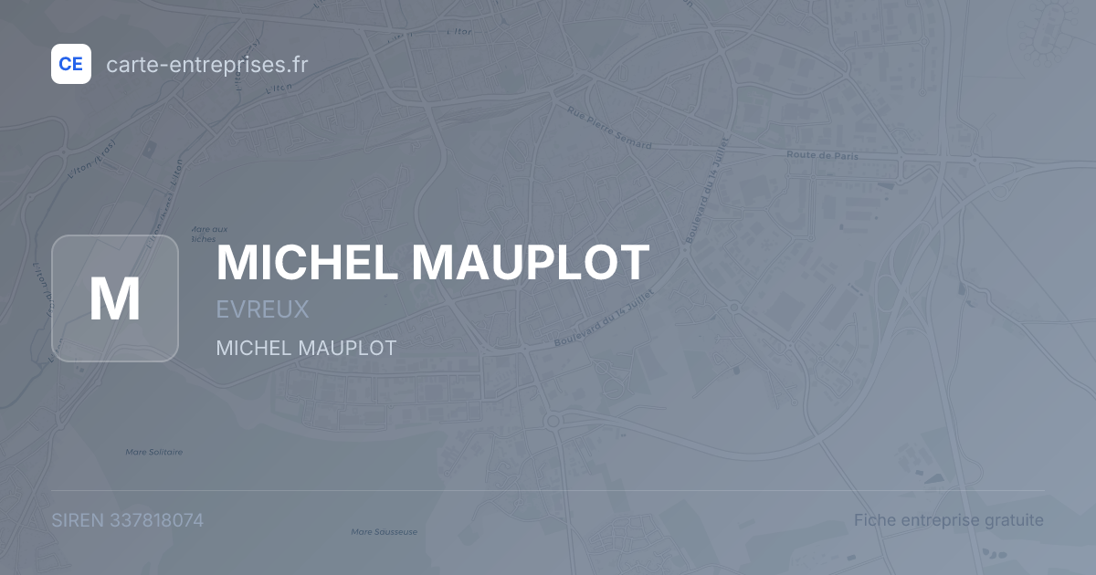 MICHEL MAUPLOT — 337818074 — fiche entreprise