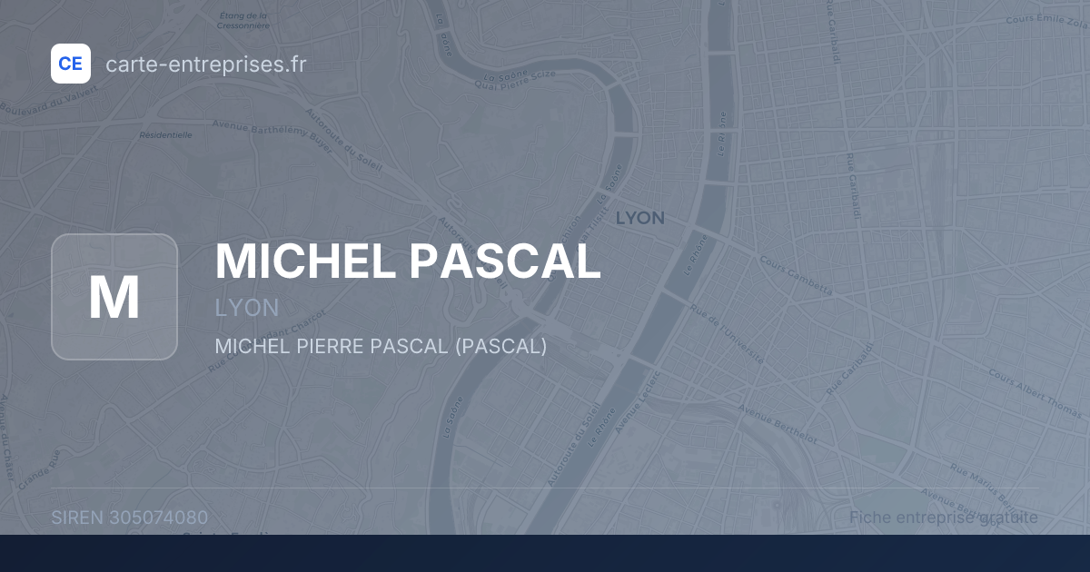 MICHEL PASCAL — 305074080 — fiche entreprise