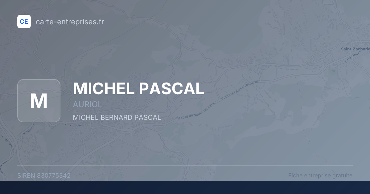 MICHEL PASCAL — 830775342 — fiche entreprise