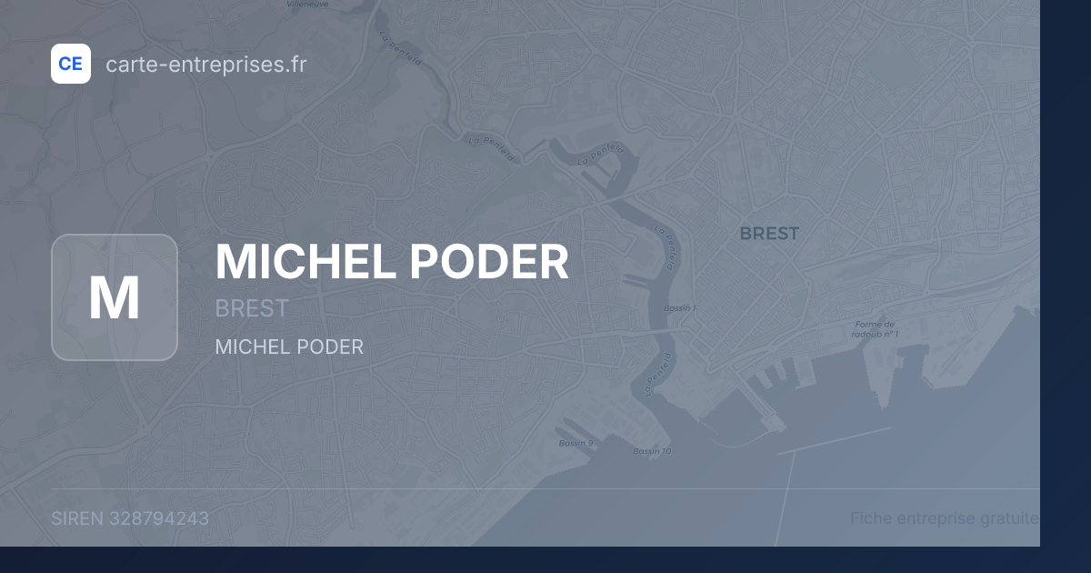 MICHEL PODER — 328794243 — fiche entreprise