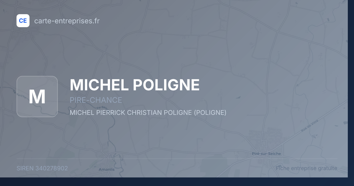 MICHEL POLIGNE — 340278902 — fiche entreprise
