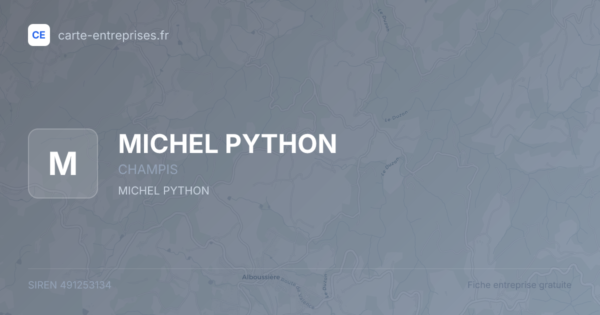 MICHEL PYTHON — 491253134 — fiche entreprise