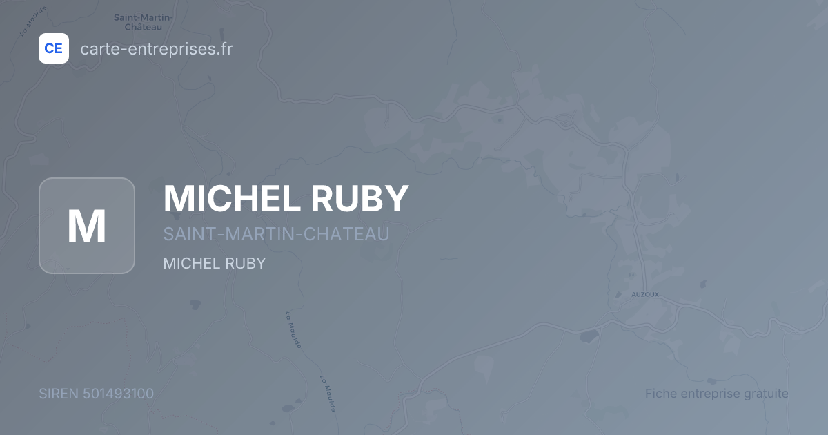 MICHEL RUBY — 501493100 — fiche entreprise