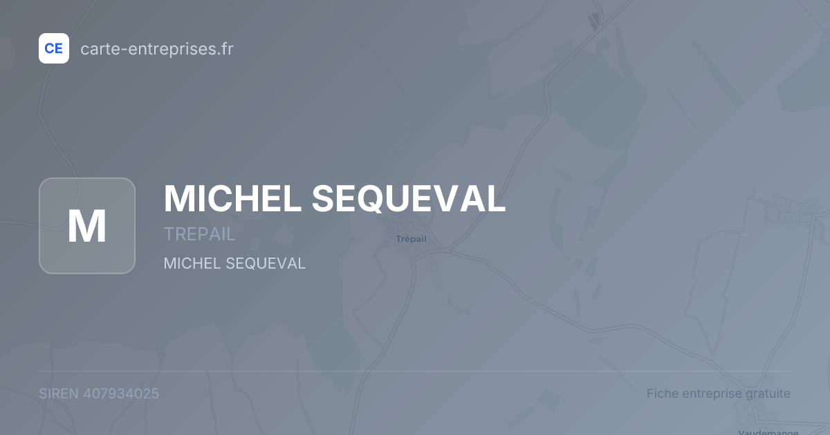 MICHEL SEQUEVAL — 407934025 — fiche entreprise