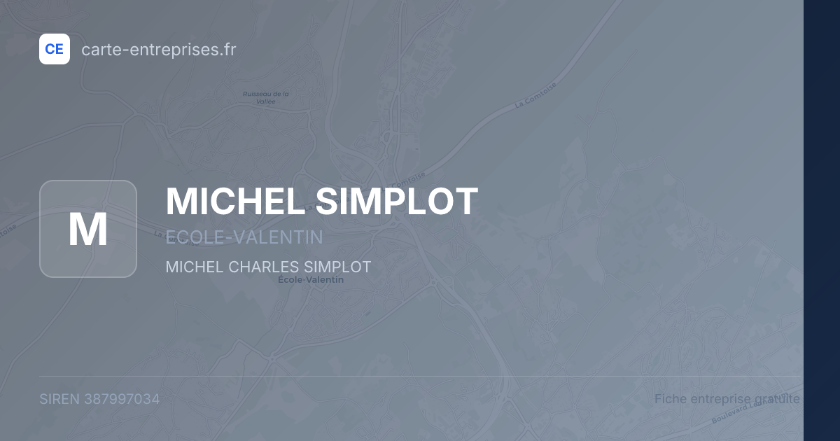 MICHEL SIMPLOT — 387997034 — fiche entreprise