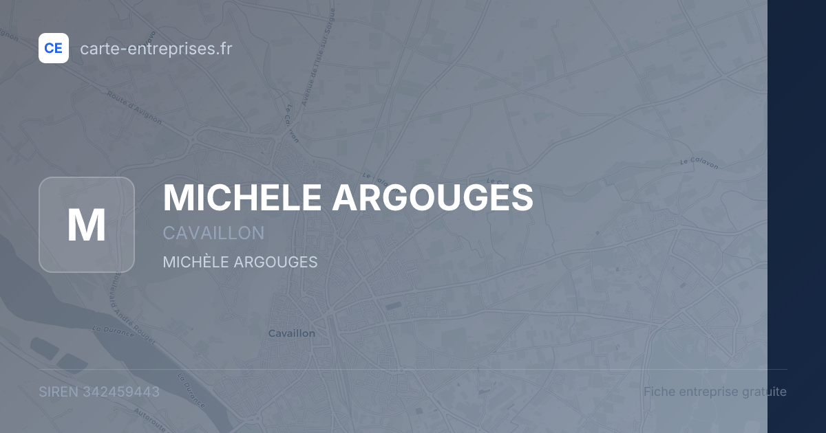 MICHELE ARGOUGES — 342459443 — fiche entreprise