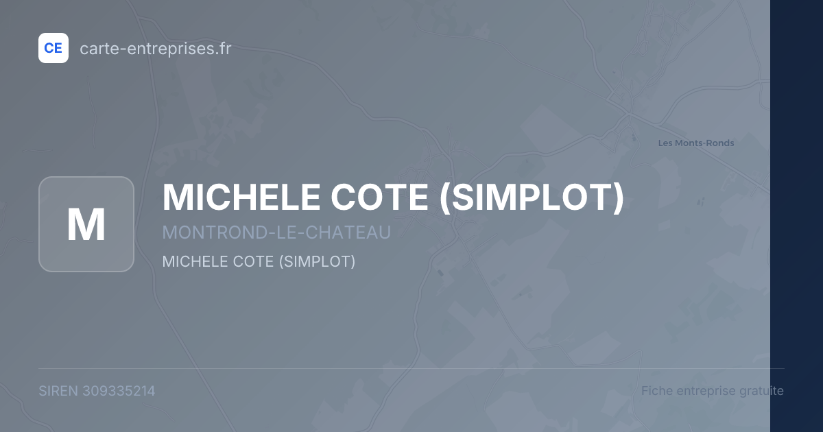 MICHELE COTE (SIMPLOT) — 309335214 — fiche entreprise