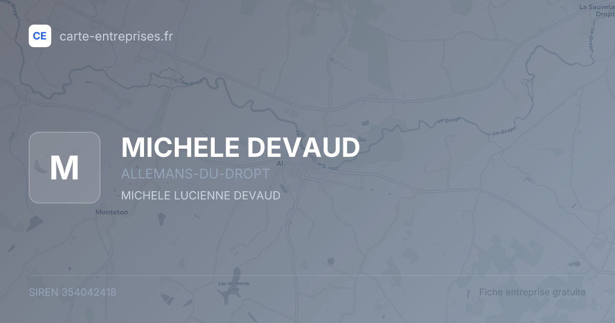 MICHELE DEVAUD — 354042418 — fiche entreprise