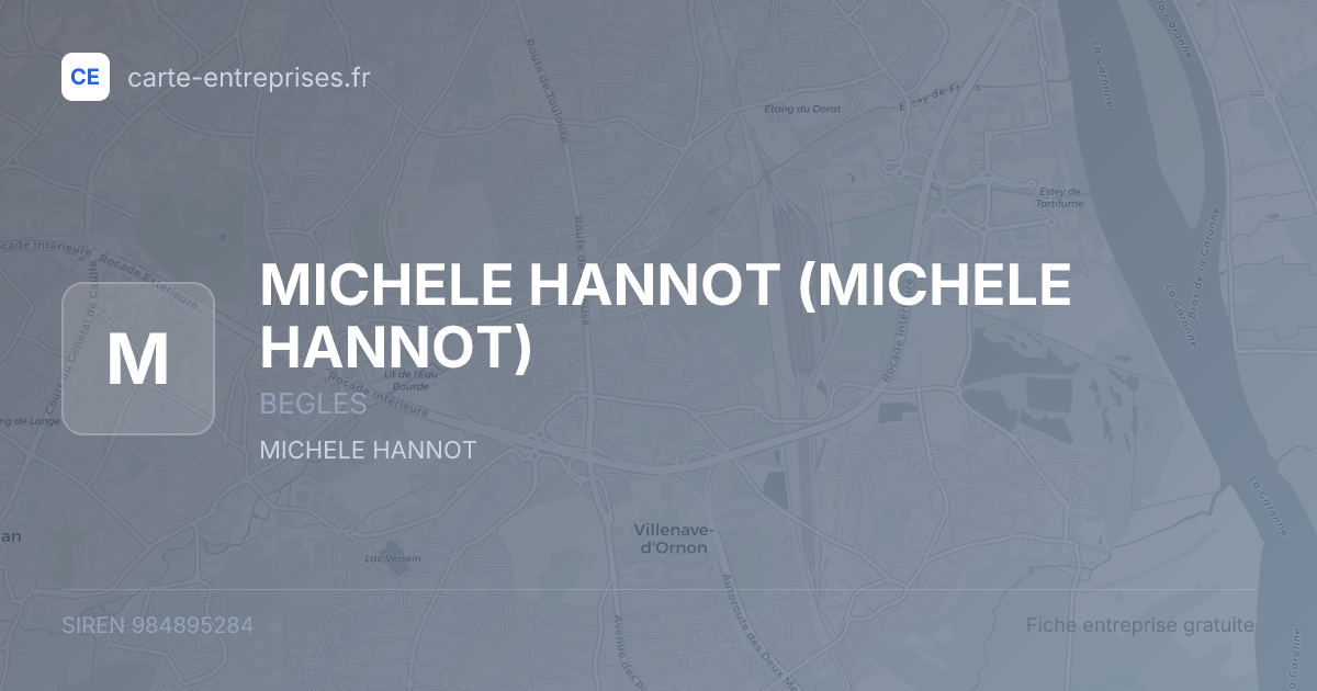 MICHELE HANNOT — 984895284 — fiche entreprise