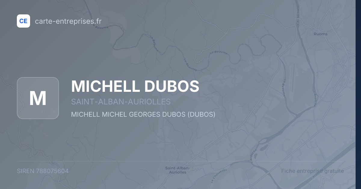 MICHELL DUBOS — 788075604 — fiche entreprise