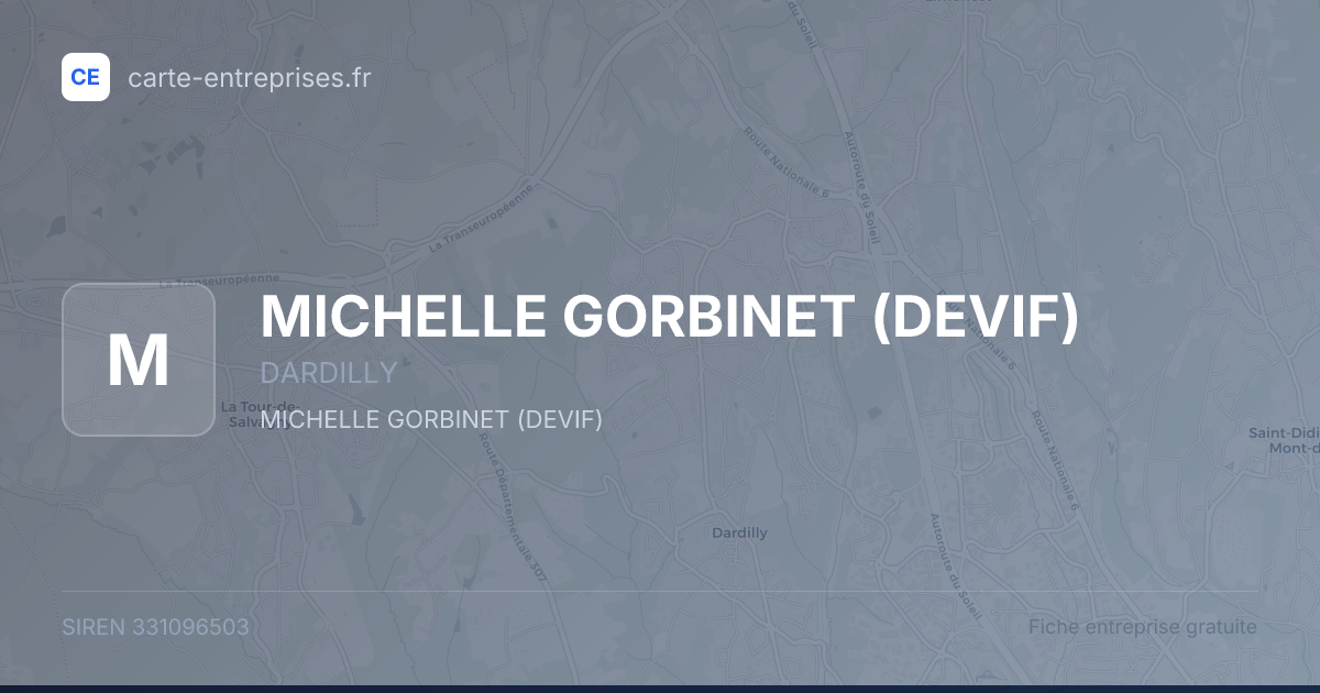 MICHELLE GORBINET (DEVIF) — 331096503 — fiche entreprise