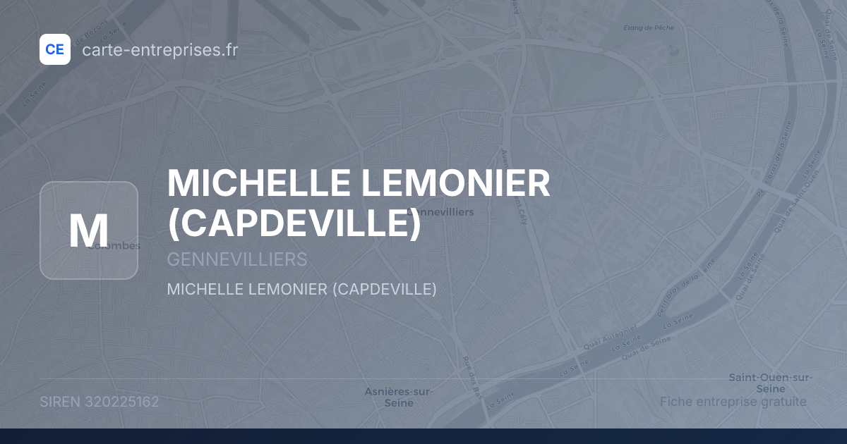 MICHELLE LEMONIER (CAPDEVILLE) — 320225162 — fiche entreprise