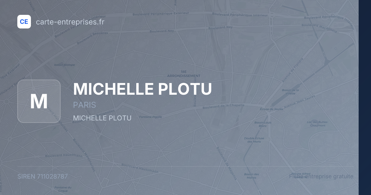 MICHELLE PLOTU — 711028787 — fiche entreprise