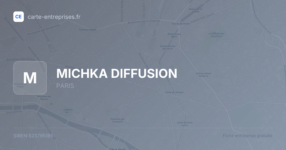 MICHKA DIFFUSION — 523795185 — fiche entreprise