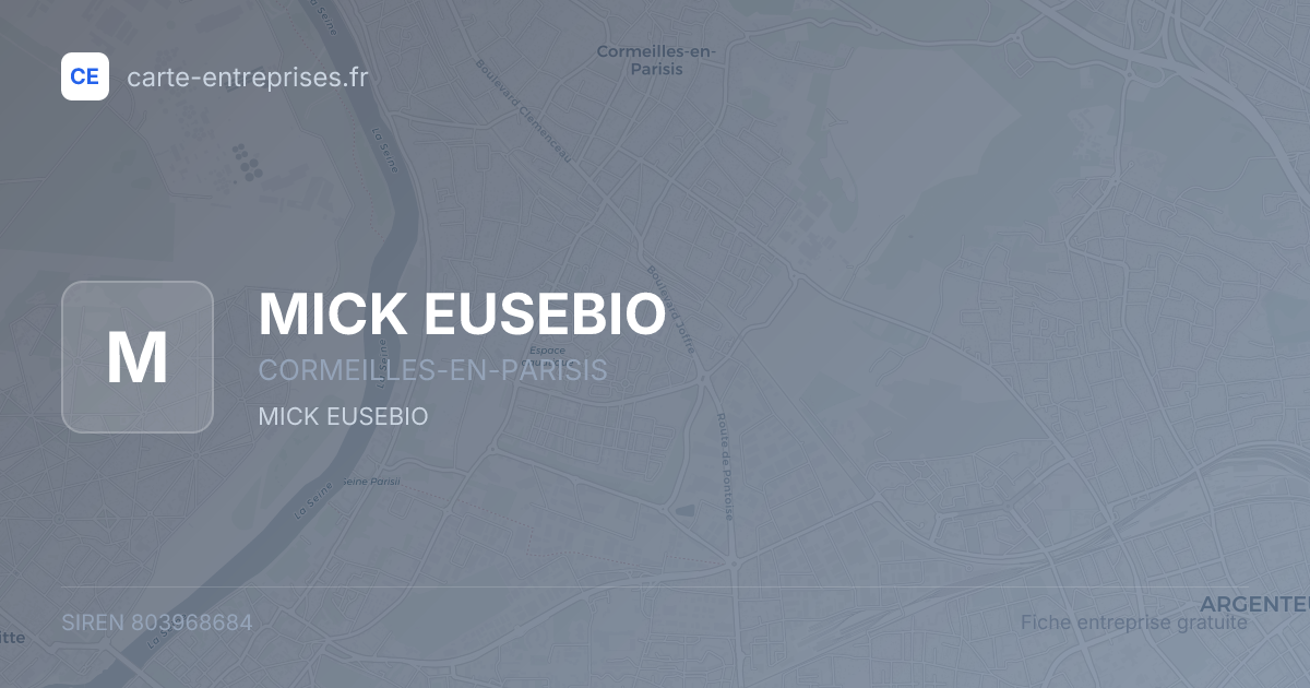 MICK EUSEBIO — 803968684 — fiche entreprise