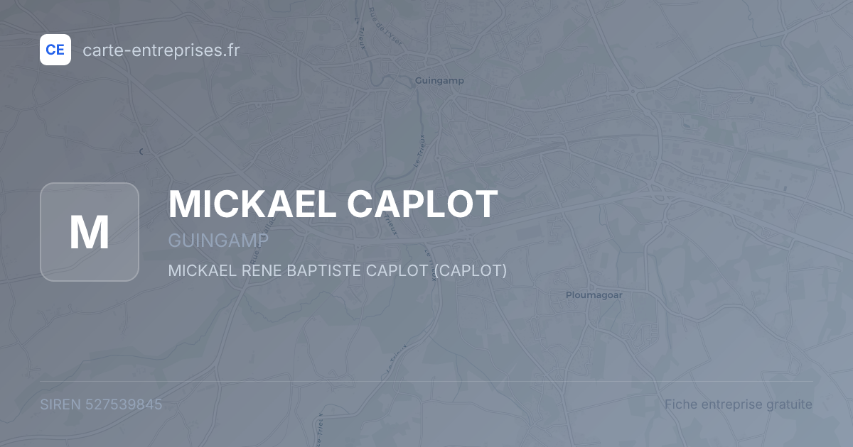 MICKAEL CAPLOT — 527539845 — fiche entreprise