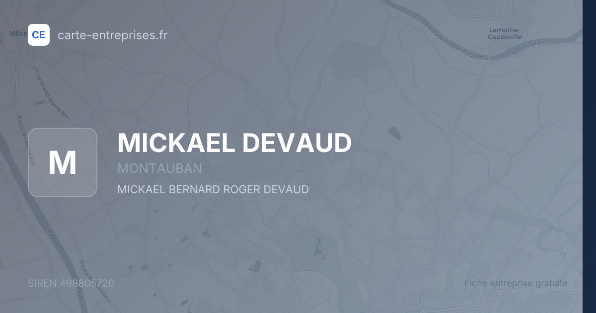 MICKAEL DEVAUD — 498805720 — fiche entreprise