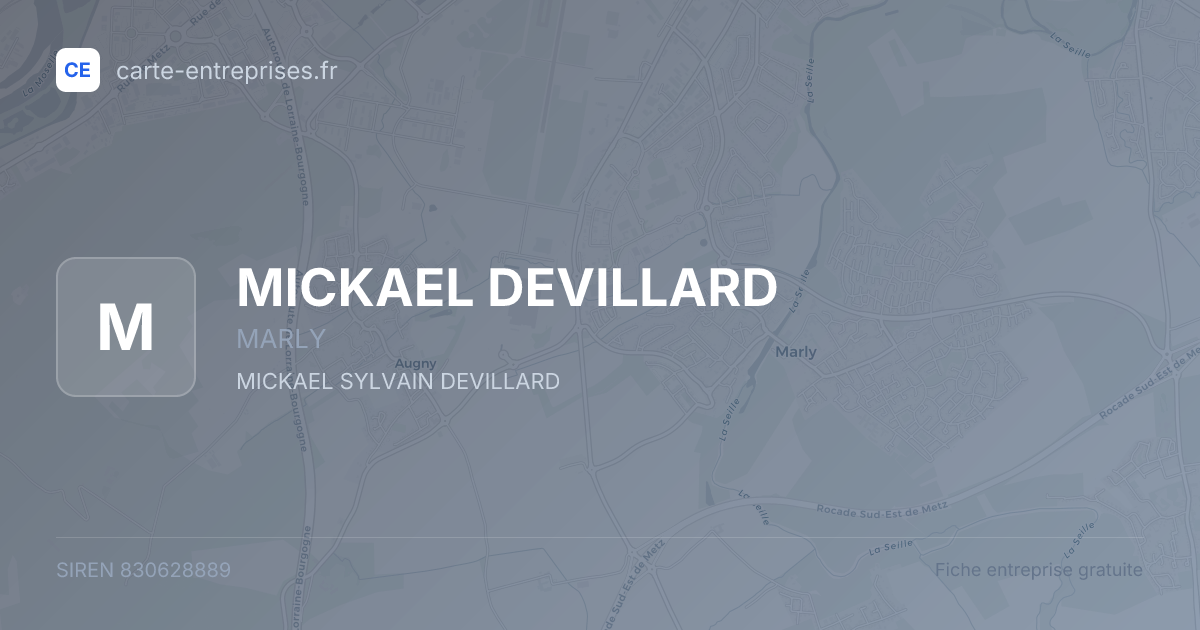 MICKAEL DEVILLARD — 830628889 — fiche entreprise