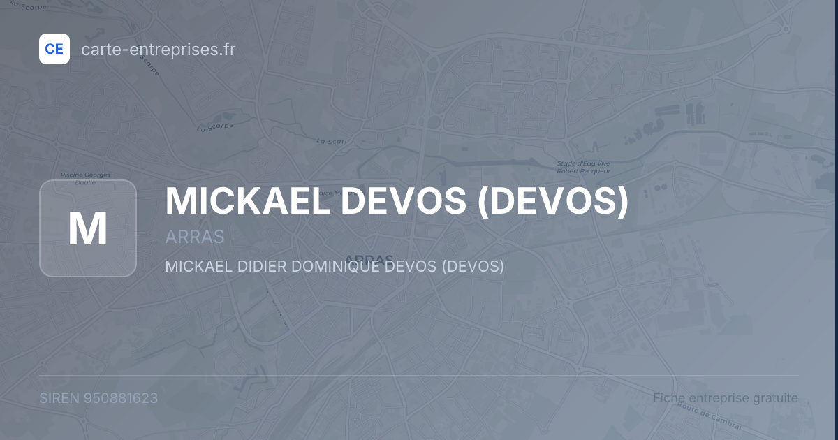 MICKAEL DEVOS (DEVOS) — 950881623 — fiche entreprise