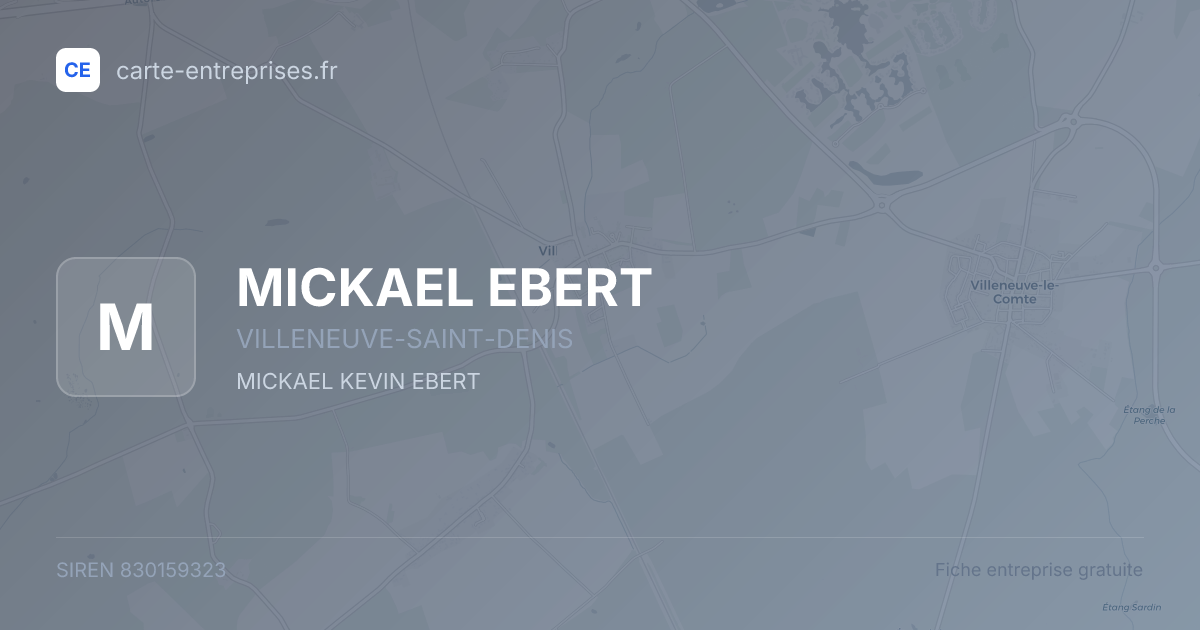 MICKAEL EBERT — 830159323 — fiche entreprise