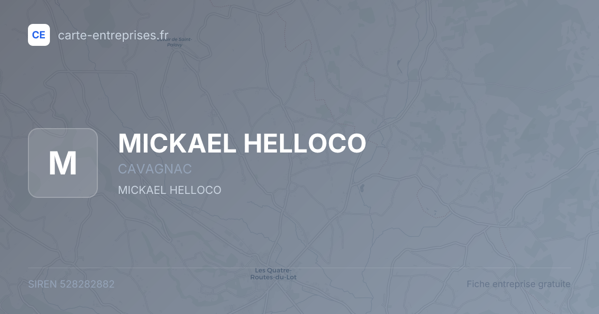 MICKAEL HELLOCO — 528282882 — fiche entreprise
