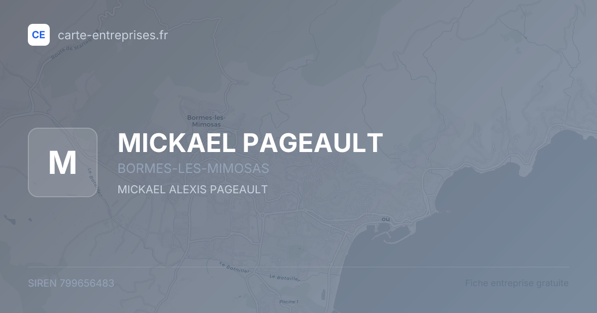 MICKAEL PAGEAULT — 799656483 — fiche entreprise
