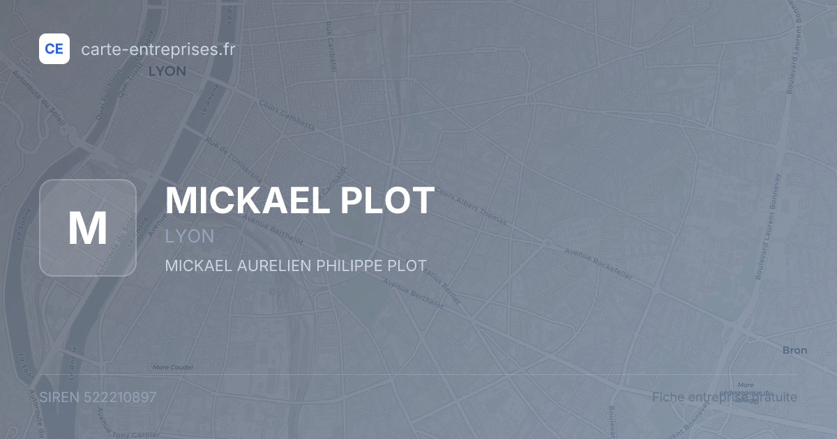 MICKAEL PLOT — 522210897 — fiche entreprise