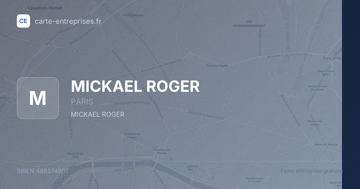 MICKAEL ROGER — 488374901 — fiche entreprise