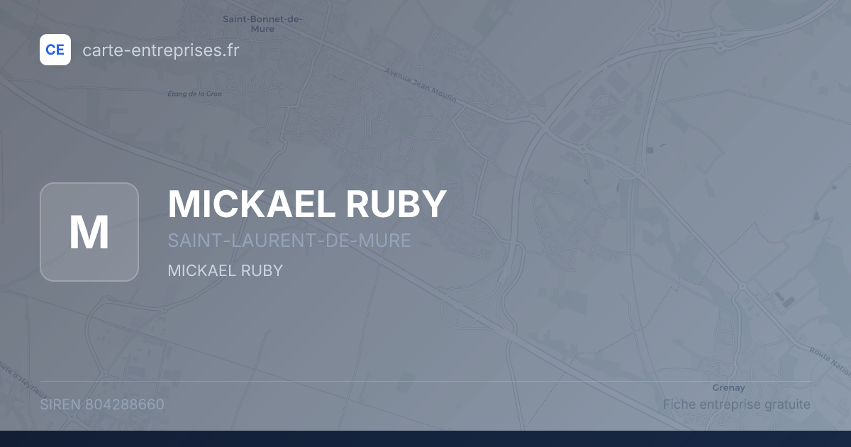 MICKAEL RUBY — 804288660 — fiche entreprise