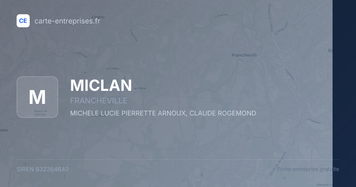 MICLAN — 832364640 — fiche entreprise