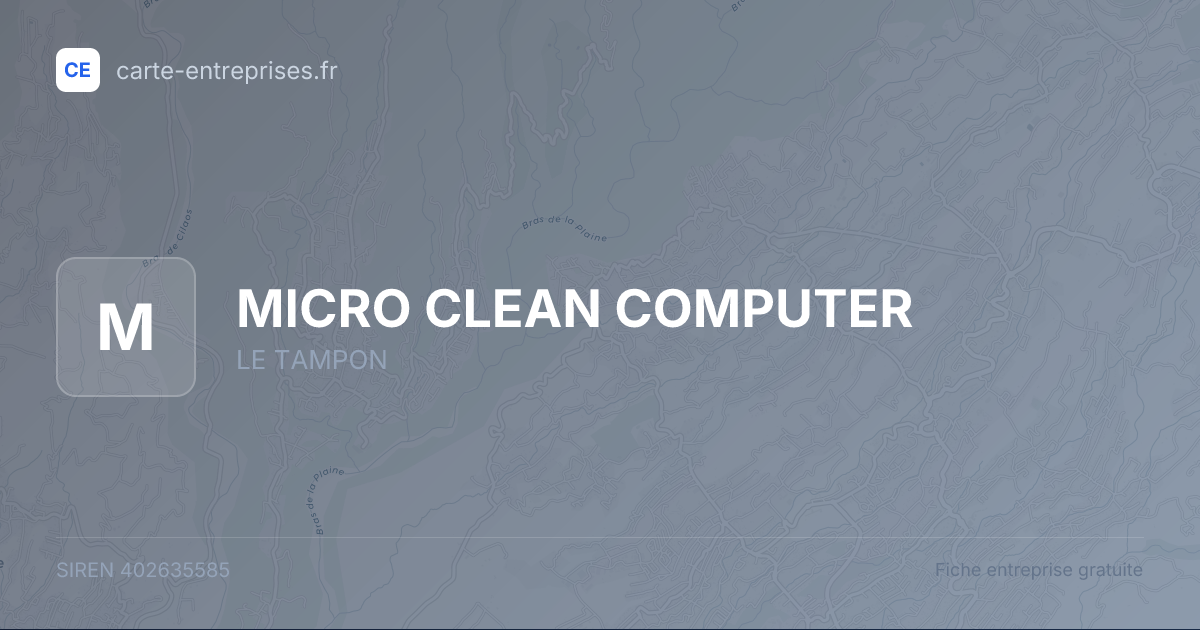 MICRO CLEAN COMPUTER — 402635585 — fiche entreprise
