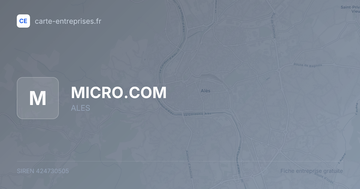 MICRO.COM — 424730505 — fiche entreprise