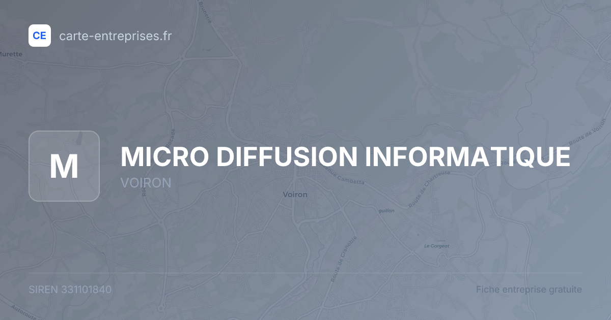 MICRO DIFFUSION INFORMATIQUE — 331101840 — fiche entreprise
