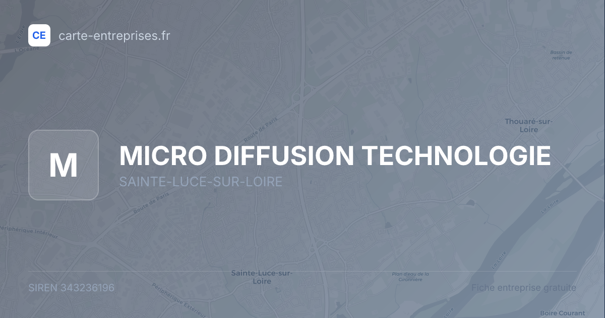 MICRO DIFFUSION TECHNOLOGIE — 343236196 — fiche entreprise
