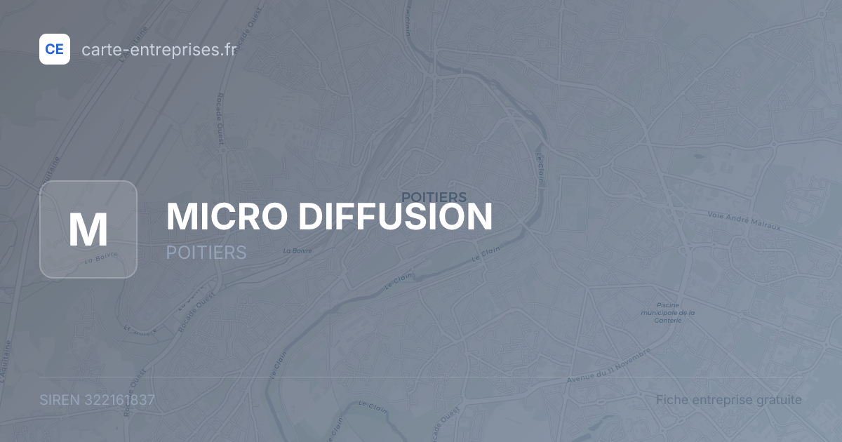MICRO DIFFUSION — 322161837 — fiche entreprise