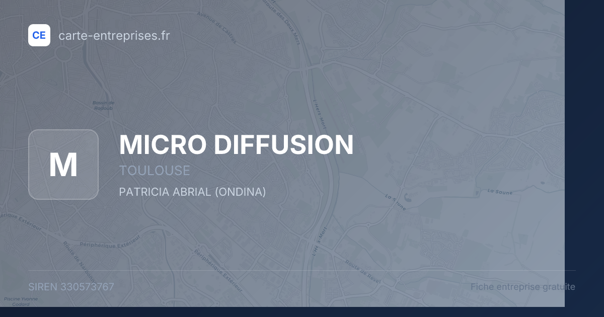 MICRO DIFFUSION — 330573767 — fiche entreprise