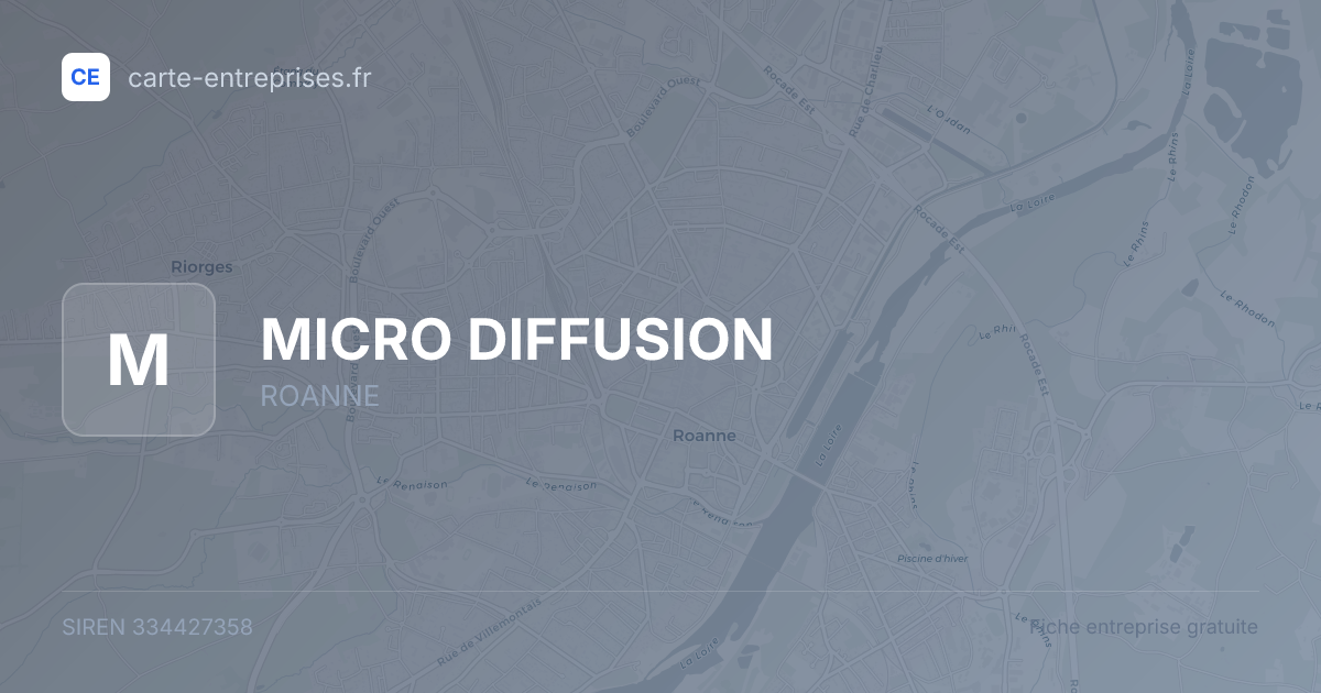 MICRO DIFFUSION — 334427358 — fiche entreprise